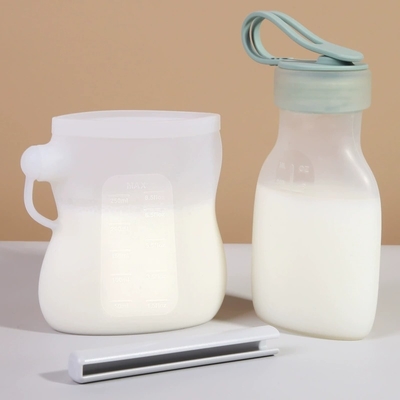 calidad Bolsas de almacenamiento de leche materna de silicona de grado alimenticio premium – Reutilizables, a prueba de fugas, resistentes al calor de -40°C a 230°C, aptas para microondas y congelador, sin BPA, fáciles de limpiar, perfectas para mamás modernas fábrica