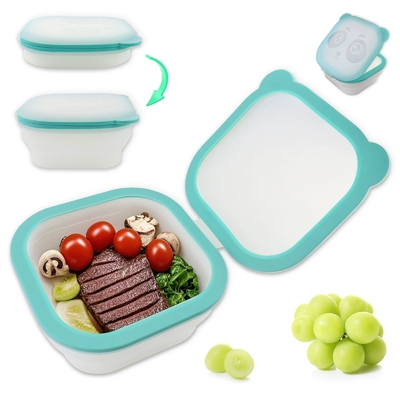 Un buen precio. Caja de comedor de silicona reutilizable y plegable con sello hermético a prueba de fugas ️ libre de BPA, de calidad alimentaria, de microondas y congelador, segura, ecológica y duradera Contenedor de almacenamiento de alimentos para preparación de comidas, oficina,El colegio en línea