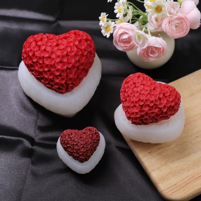 Un buen precio. Platinum Silicone 3D Rose Heart Mold for Chocolate Fondant Soap en línea