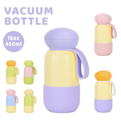 Un buen precio. Botella aislada de silicona ecológica 450ml / 750ml / 1000ml Termoso de color pastel con cuerpo y tapa de silicona en línea