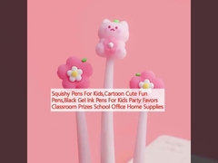 Plumas para niños, lápices de dibujos animados, lápices de tinta de gel negro para niños, favoritos para la fiesta, premios para el aula, artículos para el hogar, oficinas escolares.